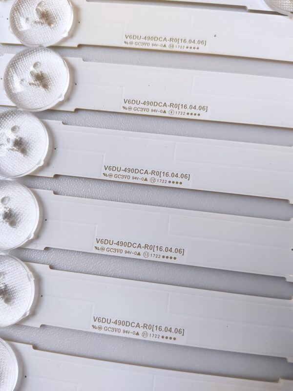 12 KIT BARRE LED V6DU-490DCA-R0 40632A NUOVI ORIGINALI - immagine 3