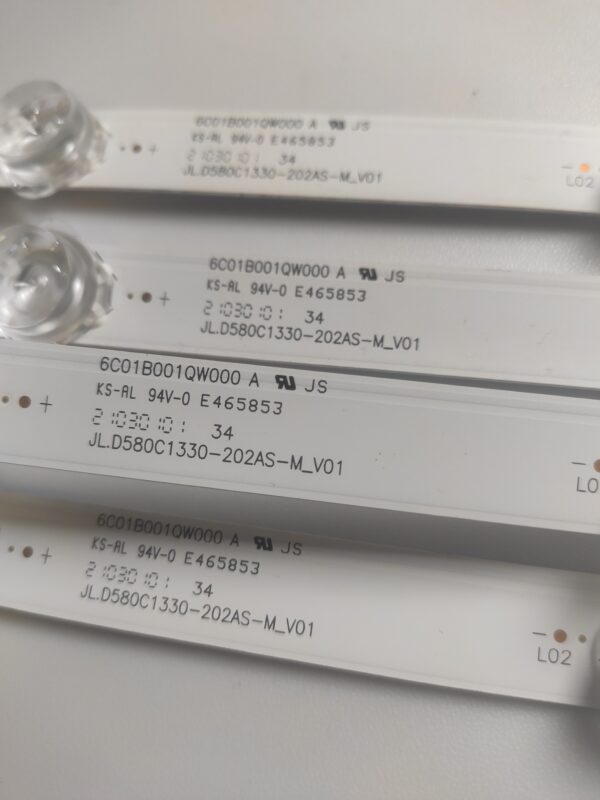 4 KIT BARRE LED JL.D580C1330-202AS-M_V01 NUOVI ORIGINALI - immagine 2
