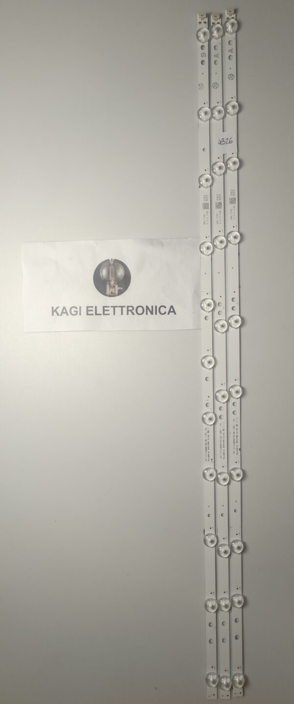 3 KIT  BARRE LED RF-CF430007BE30-1101 A4 94V-0 E471763 TJ-01 NUOVI ORIGINALI