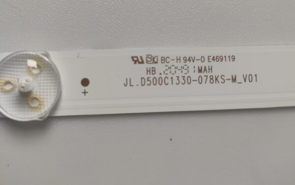 1 BARRA LED BC-H 94V-0 E469119 JL.D500C1330-078KS-M_V01  NUOVA ORIGINALE - immagine 3