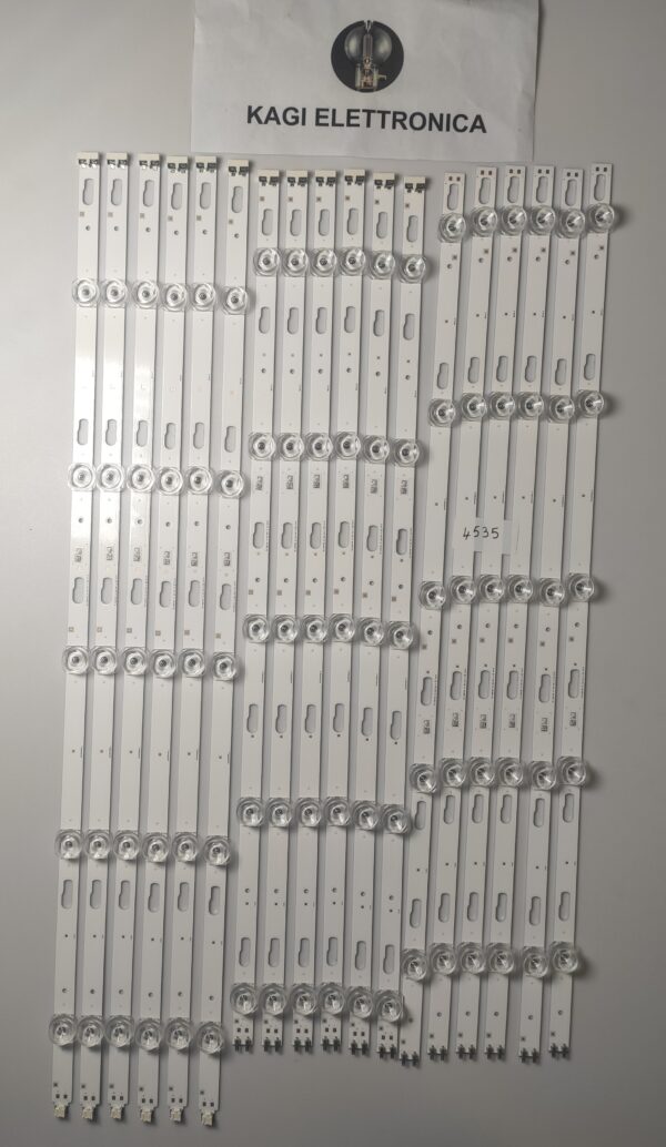 18 KIT BARRE LED SAMSUNG 50457A E466169 XY-MH 94V-0 MOD UE82TU8070U NUOVE ORIGINALE