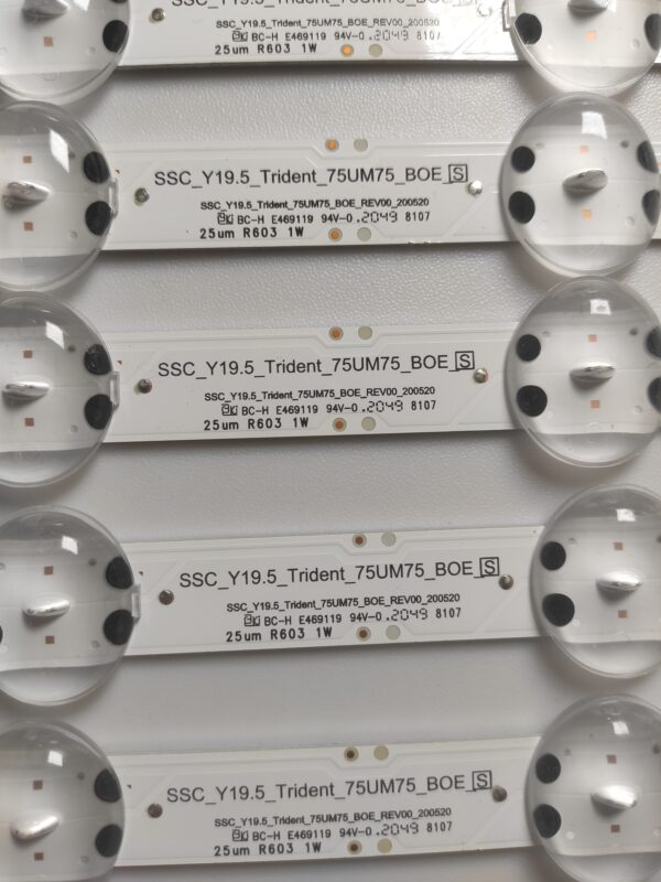 5 KIT BARRE LED SSC_Y19.5_TRIDENT_75UN75_BOE_S NUOVE ORIGINALE - immagine 2