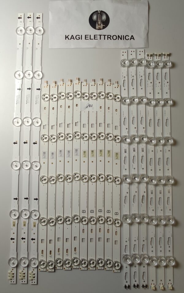 19 KIT BARRE LED PER SAMSUNG 038201 A4F / 046324 A4R / 30440A /50318A NUOVE ORIGINALE