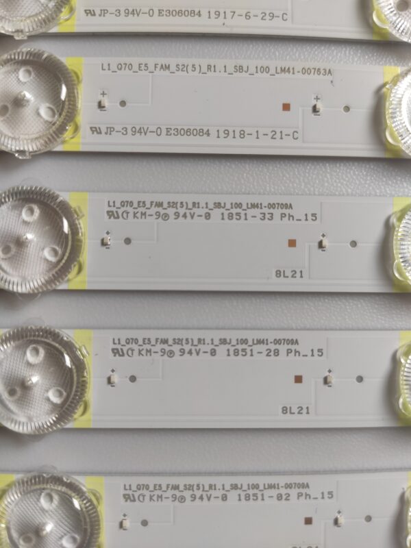 7 KIT BARRE LED 48093A L1_Q70_E5_FAM_S2(5)_R1.1_S8J_100_LM41-00709A NUOVE ORIGINALE - immagine 3