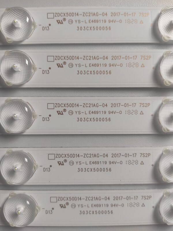 5 KIT BARRE LED ZDCX50D14-ZC21AG-04 NUOVE ORIGINALE - immagine 2