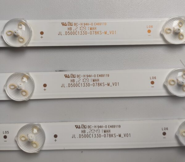 3 KIT BARRE LED 3010 5567 CB13 JL.D500C1330-078KS-M_V01 E469119  NUOVE ORIGINALE - immagine 2