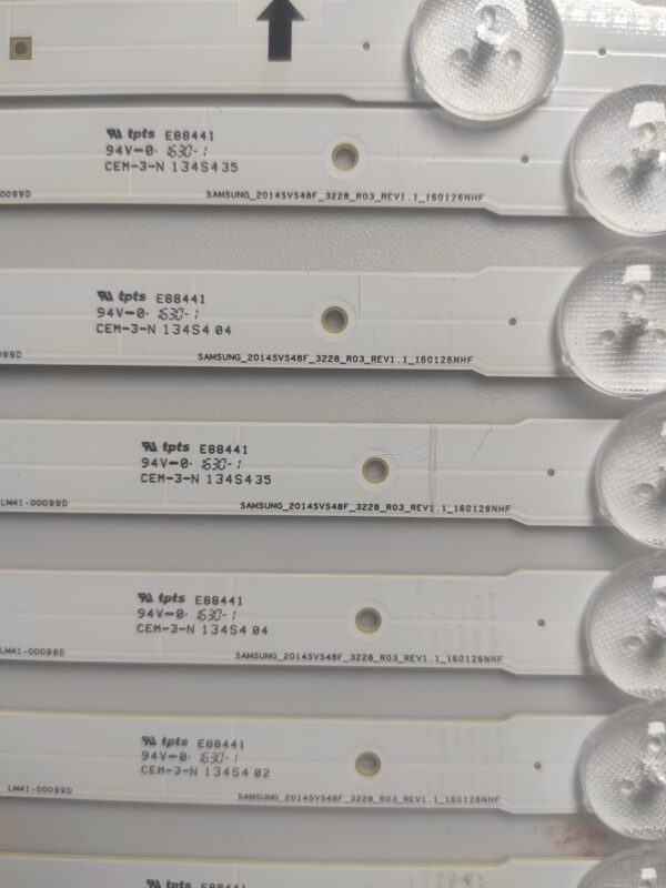 12 KIT BARRE LED SAMSUNG 38892A /38891A E88441 NUOVE ORIGINALE - immagine 2